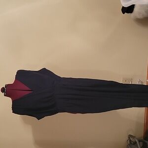 Navy Blue Sleeveless Jumpsuit See Measurement